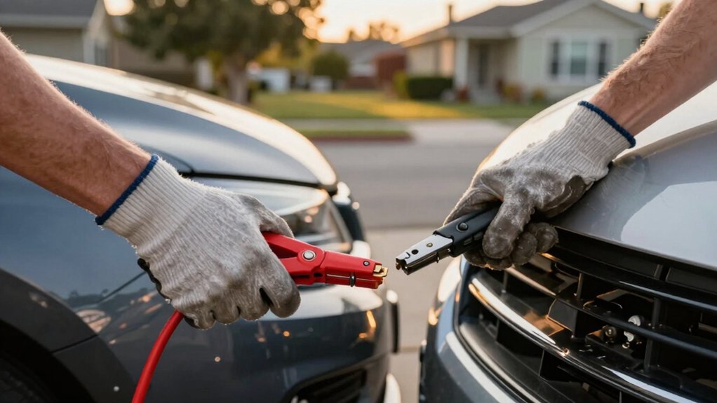 jump start car safely steps