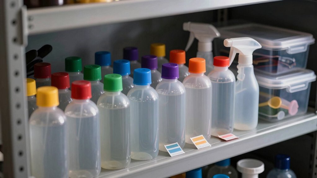 labeling and storing detailing chemicals